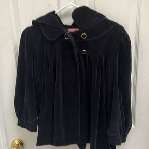 Juicy couture velvet cape coat